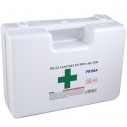 Trusa sanitara prim ajutor detasabila cu suport de perete, avizata MS + Cadou: 26 autocolante + Plan de evacuare